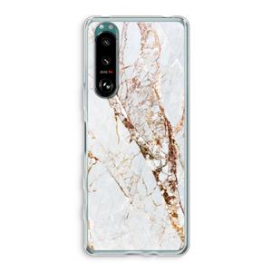 CaseCompany Goud marmer: Sony Xperia 5 III Transparant Hoesje