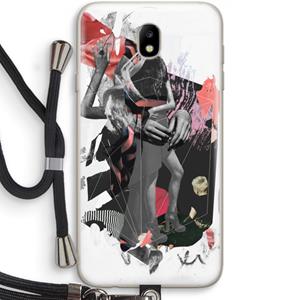 CaseCompany Dissimulation du réel: Samsung Galaxy J7 (2017) Transparant Hoesje met koord
