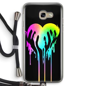CaseCompany Hold My Heart: Samsung Galaxy A5 (2017) Transparant Hoesje met koord