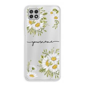 CaseCompany Daisies: Samsung Galaxy A22 4G Transparant Hoesje