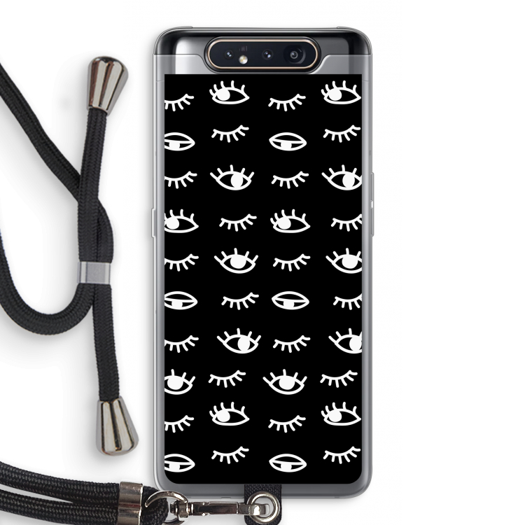 CaseCompany Eye pattern #3: Samsung Galaxy A80 Transparant Hoesje met koord