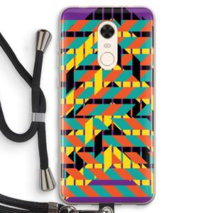 CaseCompany Skew Bee 2: Xiaomi Redmi 5 Transparant Hoesje met koord