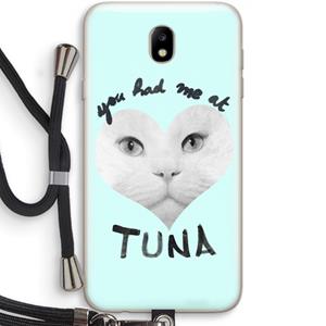 CaseCompany You had me at tuna: Samsung Galaxy J7 (2017) Transparant Hoesje met koord