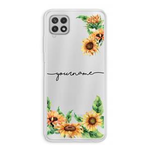 CaseCompany Zonnebloemen: Samsung Galaxy A22 4G Transparant Hoesje