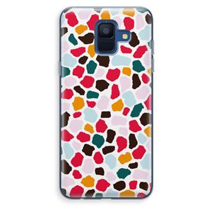 CaseCompany Colored Giraffe: Samsung Galaxy A6 (2018) Transparant Hoesje