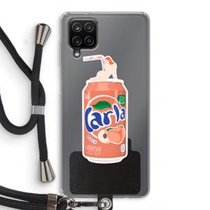 CaseCompany S(peach)less: Samsung Galaxy A12 Transparant Hoesje met koord