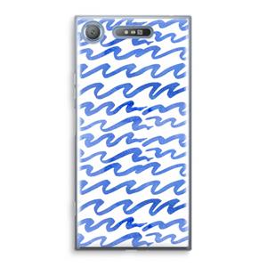 CaseCompany Blauwe golven: Sony Xperia XZ1 Transparant Hoesje