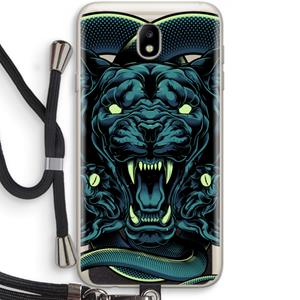 CaseCompany Cougar and Vipers: Samsung Galaxy J7 (2017) Transparant Hoesje met koord