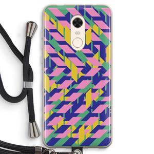 CaseCompany Skew Blush 1: Xiaomi Redmi 5 Transparant Hoesje met koord