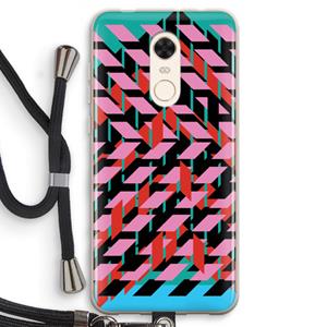 CaseCompany Skew Blush 2: Xiaomi Redmi 5 Transparant Hoesje met koord