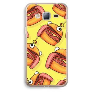 CaseCompany Hamburger: Samsung Galaxy J3 (2016) Transparant Hoesje