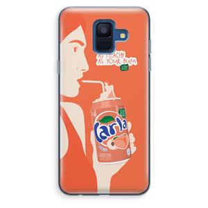 CaseCompany Peach please!: Samsung Galaxy A6 (2018) Transparant Hoesje