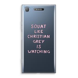 CaseCompany Christian Grey: Sony Xperia XZ1 Transparant Hoesje