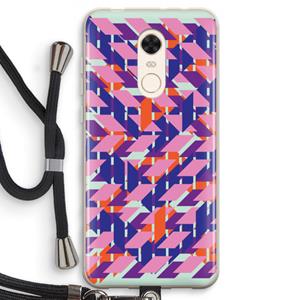 CaseCompany Skew Blush 3: Xiaomi Redmi 5 Transparant Hoesje met koord