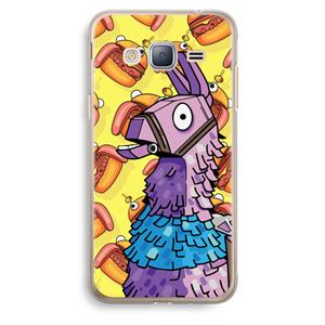 CaseCompany Loot Burger: Samsung Galaxy J3 (2016) Transparant Hoesje