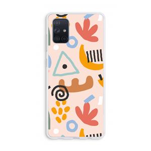 CaseCompany Abstract: Galaxy A71 Transparant Hoesje