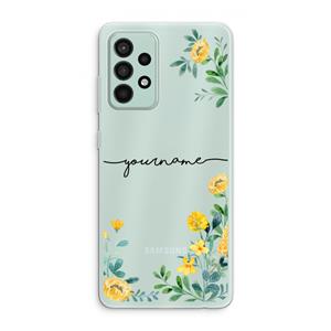 CaseCompany Gele bloemen: Samsung Galaxy A52s 5G Transparant Hoesje