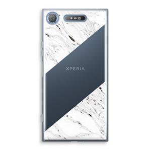 CaseCompany Biggest stripe: Sony Xperia XZ1 Transparant Hoesje