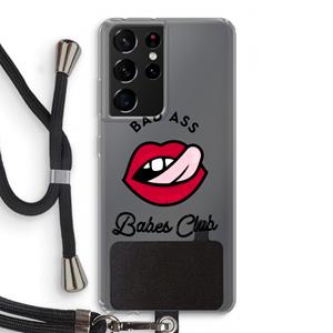 CaseCompany Badass Babes Club: Samsung Galaxy S21 Ultra Transparant Hoesje met koord