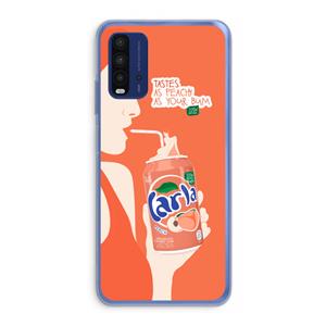 CaseCompany Peach please!: Xiaomi Redmi 9T Transparant Hoesje