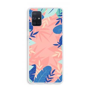 CaseCompany Tropisch: Galaxy A71 Transparant Hoesje