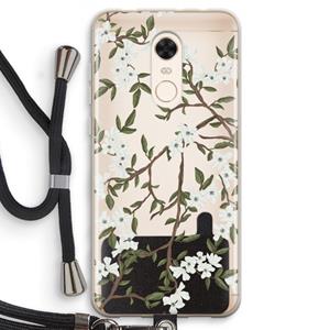 CaseCompany Blossoming spring: Xiaomi Redmi 5 Transparant Hoesje met koord