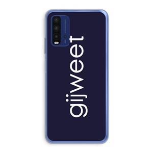 CaseCompany Gijweet: Xiaomi Redmi 9T Transparant Hoesje