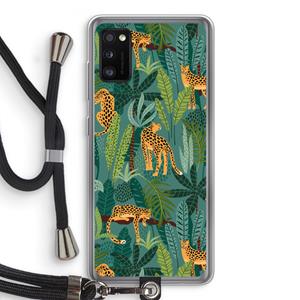 CaseCompany Luipaard 2: Samsung Galaxy A41 Transparant Hoesje met koord