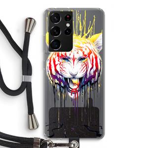 CaseCompany Fading: Samsung Galaxy S21 Ultra Transparant Hoesje met koord