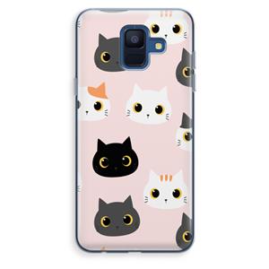 CaseCompany Katten: Samsung Galaxy A6 (2018) Transparant Hoesje