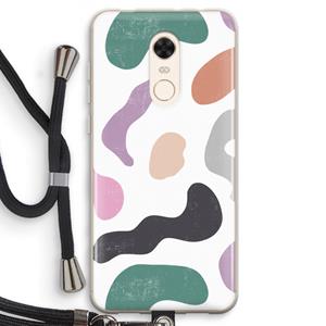 CaseCompany Memphis Shapes: Xiaomi Redmi 5 Transparant Hoesje met koord