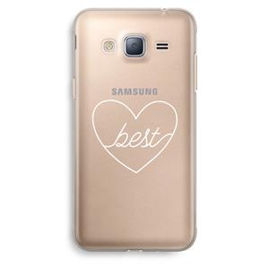 CaseCompany Best heart pastel: Samsung Galaxy J3 (2016) Transparant Hoesje
