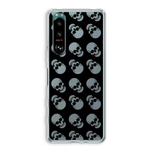 CaseCompany Musketon Skulls: Sony Xperia 5 III Transparant Hoesje