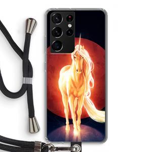 CaseCompany Last Unicorn: Samsung Galaxy S21 Ultra Transparant Hoesje met koord