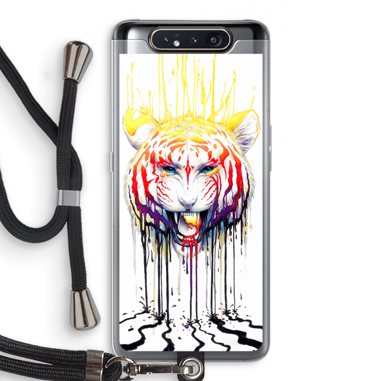 CaseCompany Fading: Samsung Galaxy A80 Transparant Hoesje met koord
