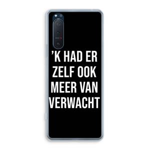 CaseCompany Meer verwacht - Zwart: Sony Xperia 5 II Transparant Hoesje