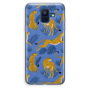 CaseCompany Luipaard: Samsung Galaxy A6 (2018) Transparant Hoesje