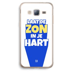 CaseCompany Laat de zon in je hart: Samsung Galaxy J3 (2016) Transparant Hoesje