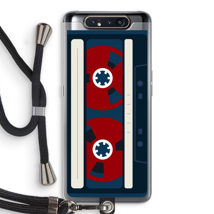 CaseCompany Here's your tape: Samsung Galaxy A80 Transparant Hoesje met koord