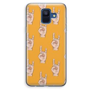 CaseCompany Rock: Samsung Galaxy A6 (2018) Transparant Hoesje