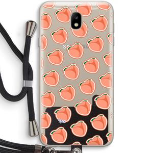CaseCompany Just peachy: Samsung Galaxy J7 (2017) Transparant Hoesje met koord