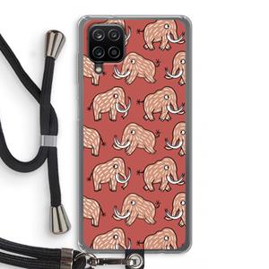 CaseCompany Mammoet: Samsung Galaxy A12 Transparant Hoesje met koord