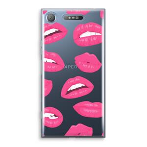 CaseCompany Bite my lip: Sony Xperia XZ1 Transparant Hoesje