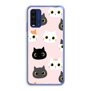 CaseCompany Katten: Xiaomi Redmi 9T Transparant Hoesje