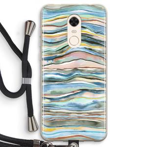 CaseCompany Watercolor Agate: Xiaomi Redmi 5 Transparant Hoesje met koord