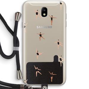 CaseCompany Dancing #1: Samsung Galaxy J7 (2017) Transparant Hoesje met koord