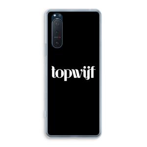 CaseCompany Topwijf Zwart: Sony Xperia 5 II Transparant Hoesje