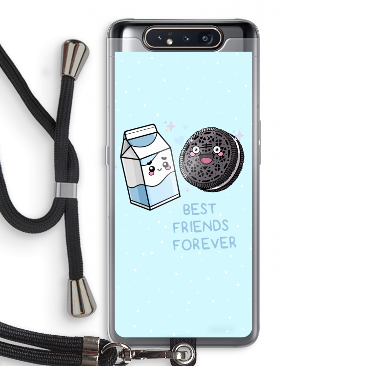 CaseCompany Best Friend Forever: Samsung Galaxy A80 Transparant Hoesje met koord