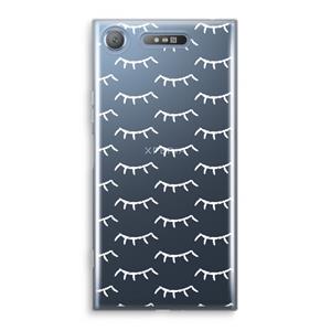 CaseCompany Wimpers: Sony Xperia XZ1 Transparant Hoesje