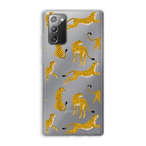 CaseCompany Luipaard: Samsung Galaxy Note 20 / Note 20 5G Transparant Hoesje